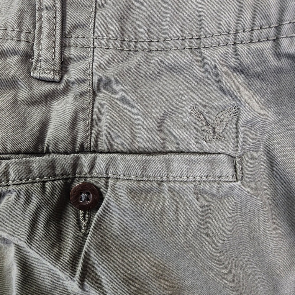 American Eagle 40x32 Gray Relaxed Straight Chino Pants Casual Workwear Gorpcore - Picture 11 of 11